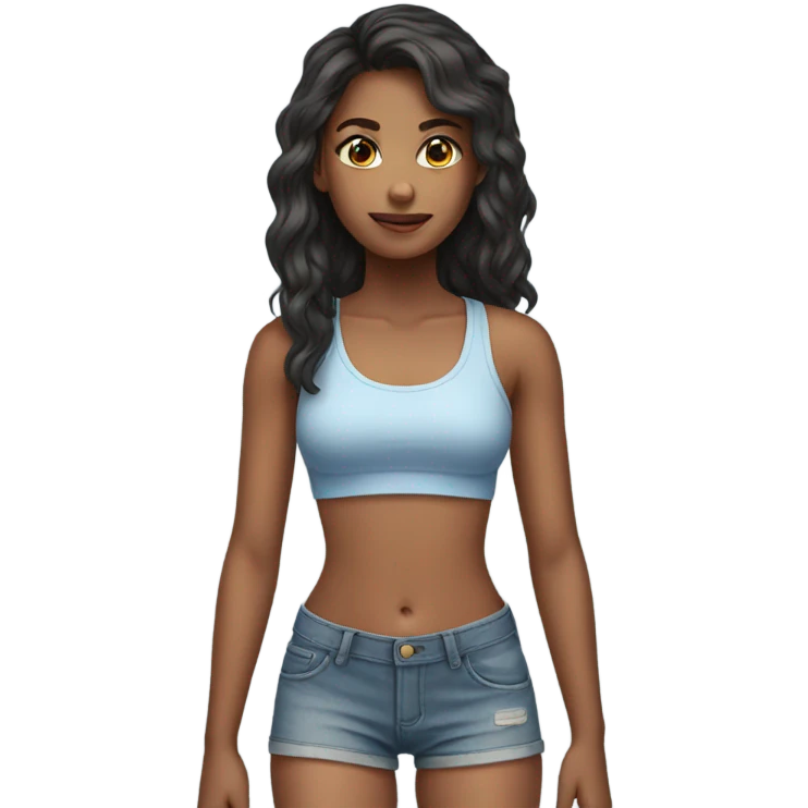 Girl in short shorts emoji
