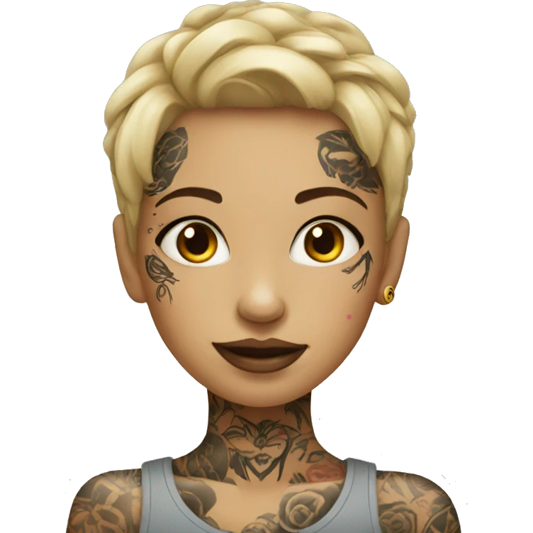 Tattooed girl emoji