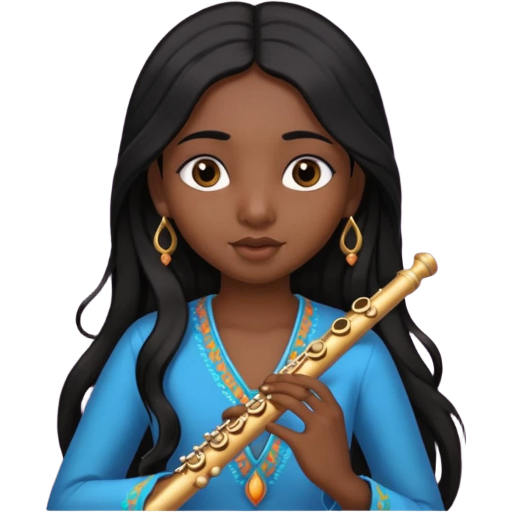 Indian Girl With Flute emoji