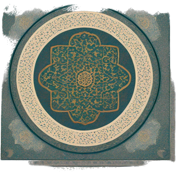 an islamic prayer mat in a rectangular shape with an elaborate design which faces the qibla. Suitable for a single person. emoji