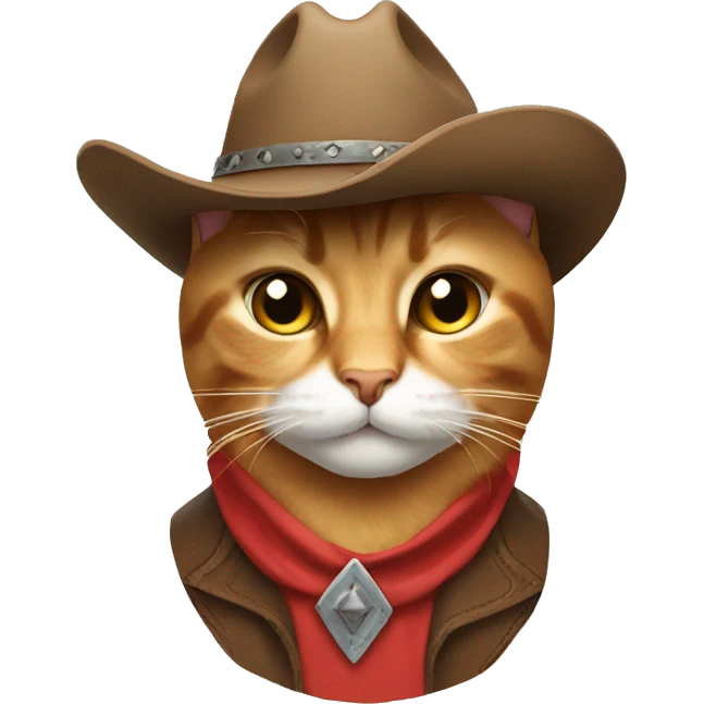 Cat with a cowboy hat emoji