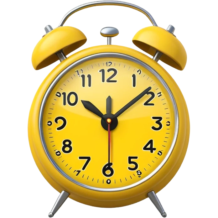 yellow alarm clock emoji