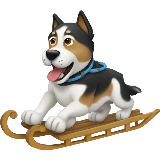 Dog sledding  emoji