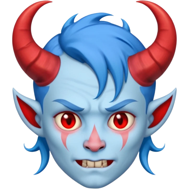 BLUE HAIRED DEVIL emoji