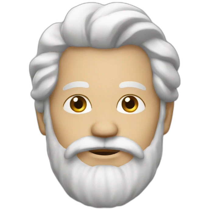 Barbe blanche emoji