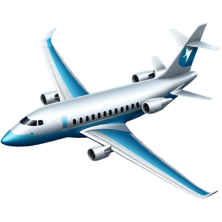 A wide-body aircraft with tall tail fins and glowing cabin windows cruising at high altitude.
 emoji