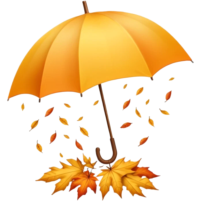 Beige Cozy umbrella autumn emoji