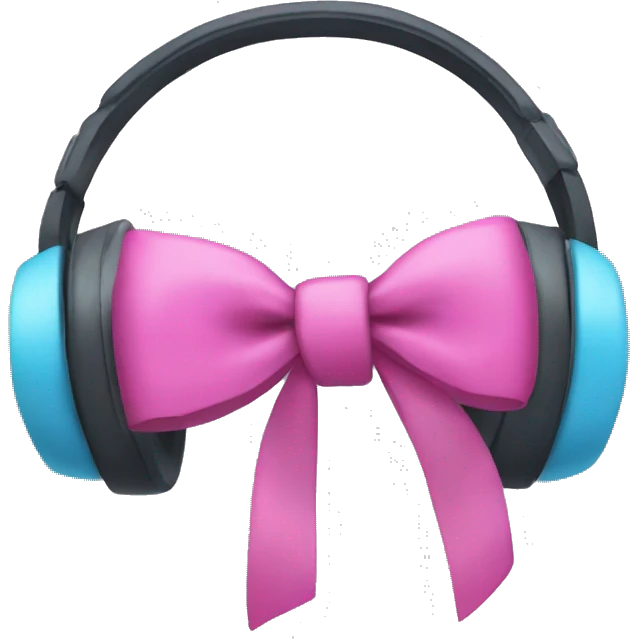Headphones with a bow  emoji