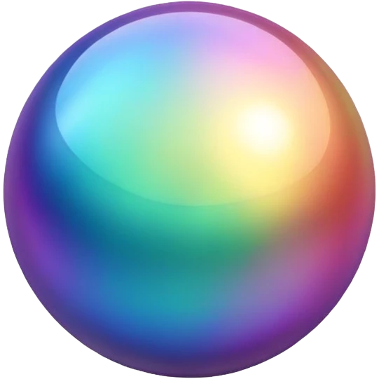 Iridescent ball  emoji