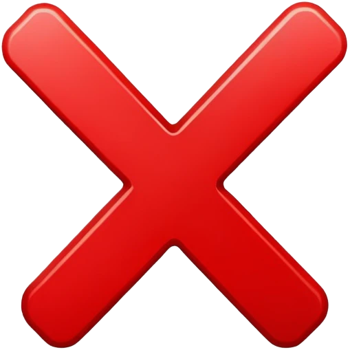 Red X sign emoji