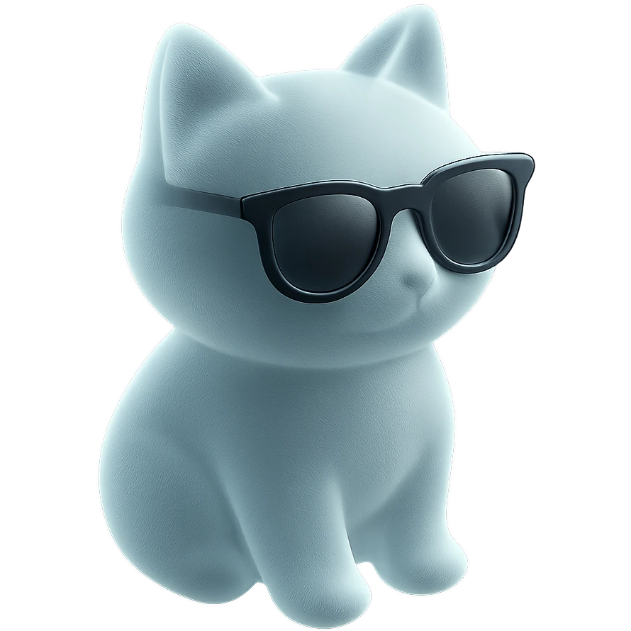 Cat wearing sunglasses emoji
