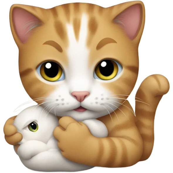 realistic cat holding animal emoji