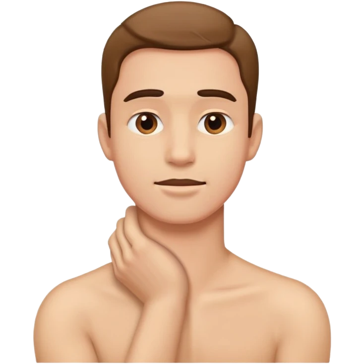 man holding his neck emoji