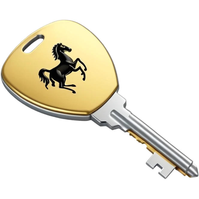 Ferrari key with a gold background emoji
