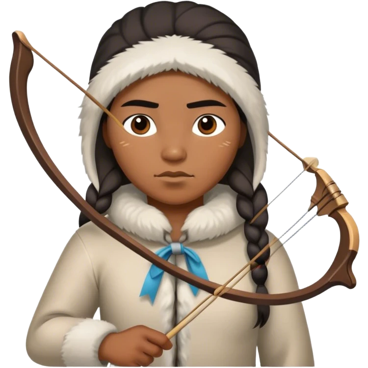 Inuit with bow emoji