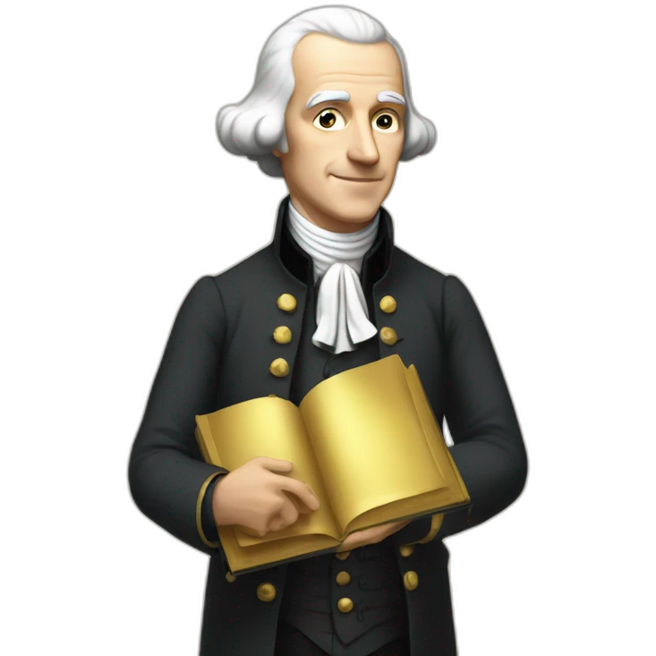adam smith holding a golden book emoji