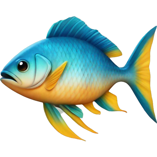 fish mixed with mango emoji