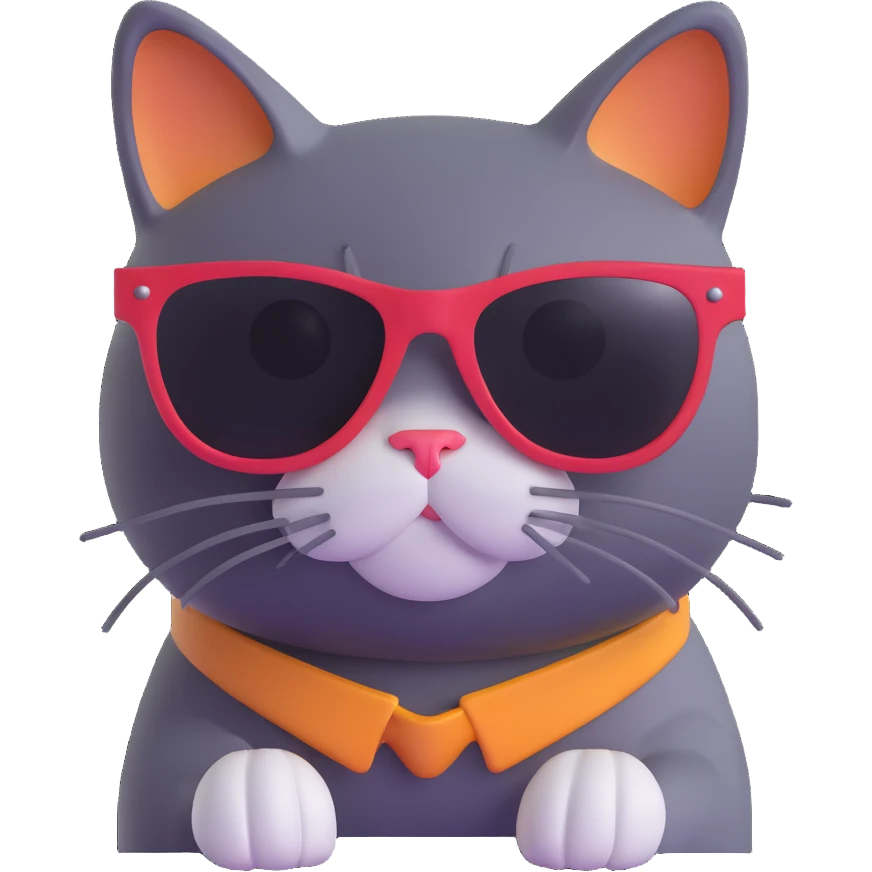 cat wearing sunglasses emoji
