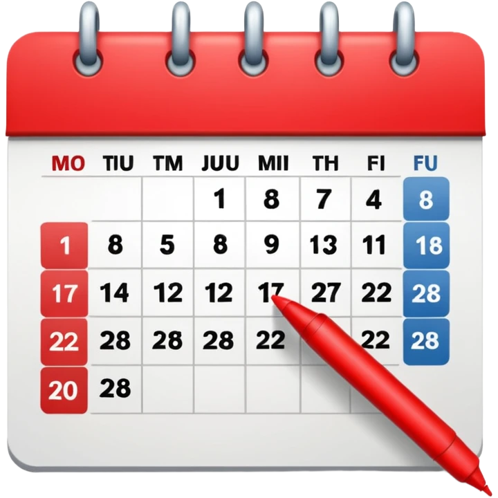 It’s On the calendar!  emoji