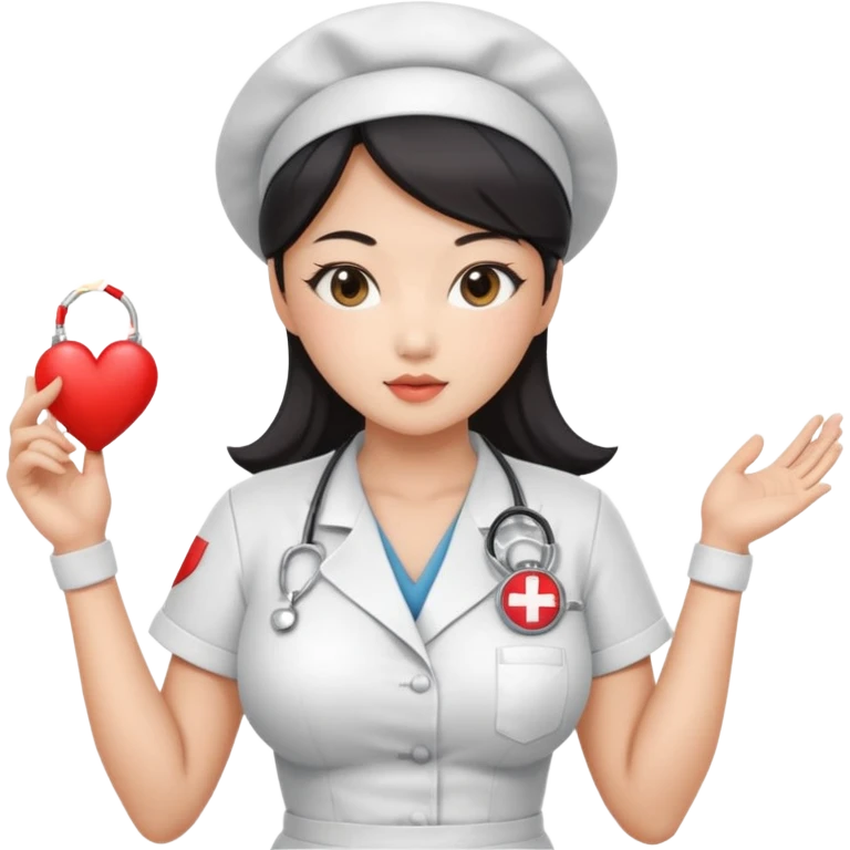 Erotic massage Large breasts asian sexy nurse sexy clothes and a sexy pose NSFW  emoji