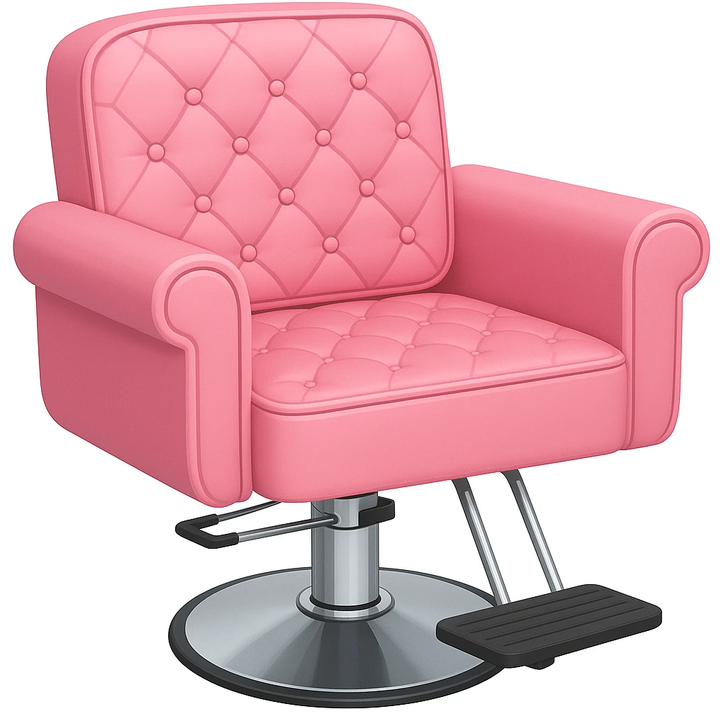 emoji of bigger pink hairstylist chair emoji