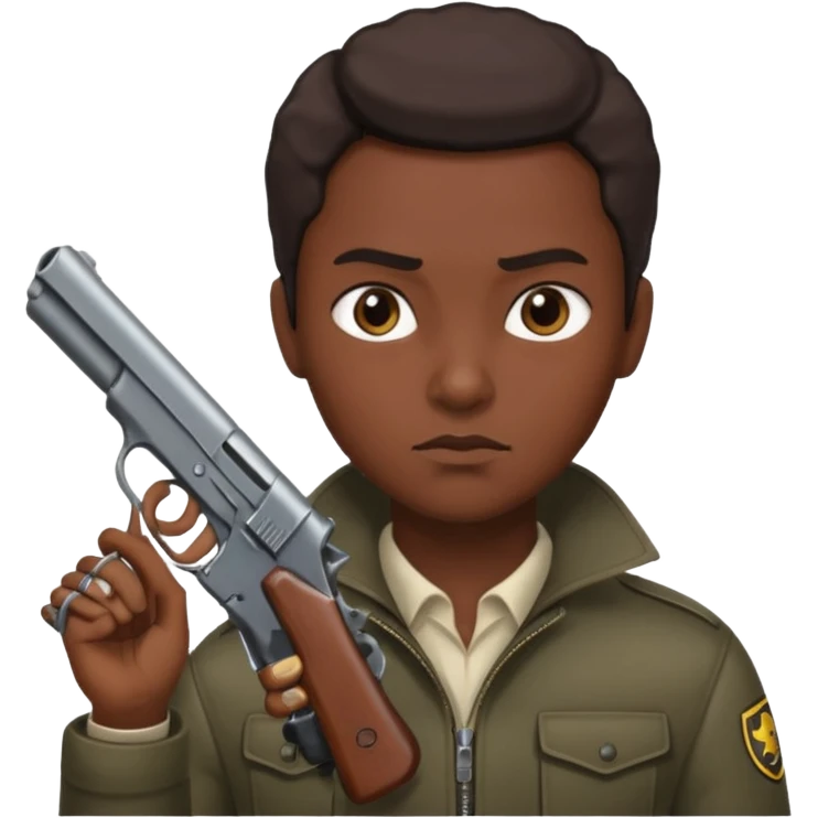 Cuki con una pistola emoji