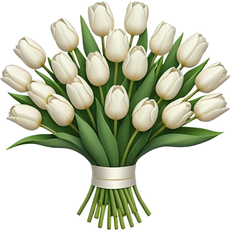 White tulips bouquet emoji