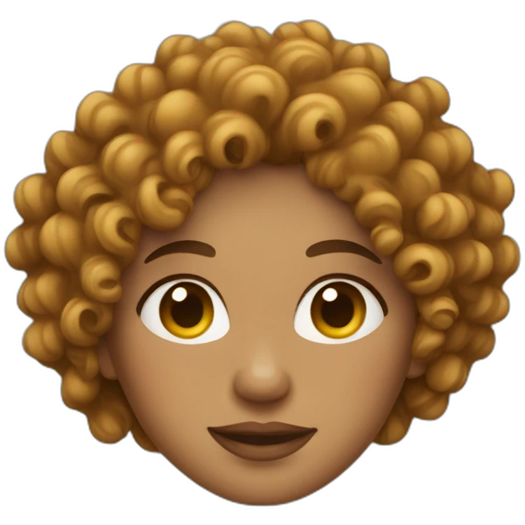 Curly hair woman emoji