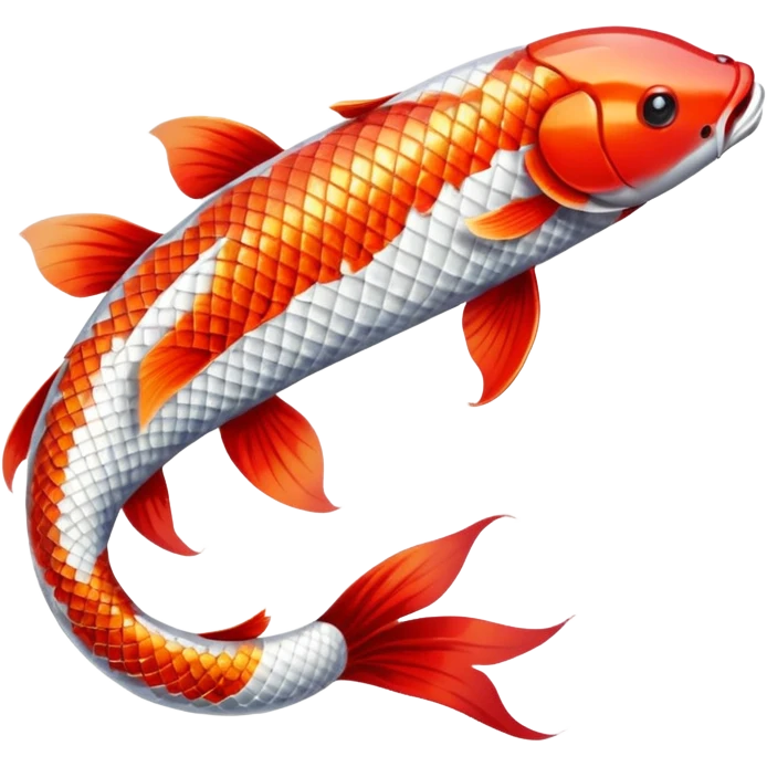 red white long Koi fish emoji