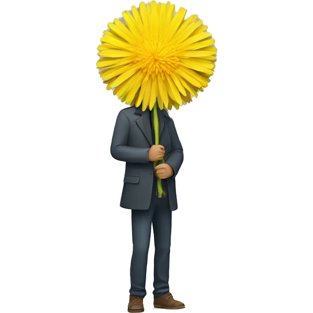 yellow dandelion with a man emoji