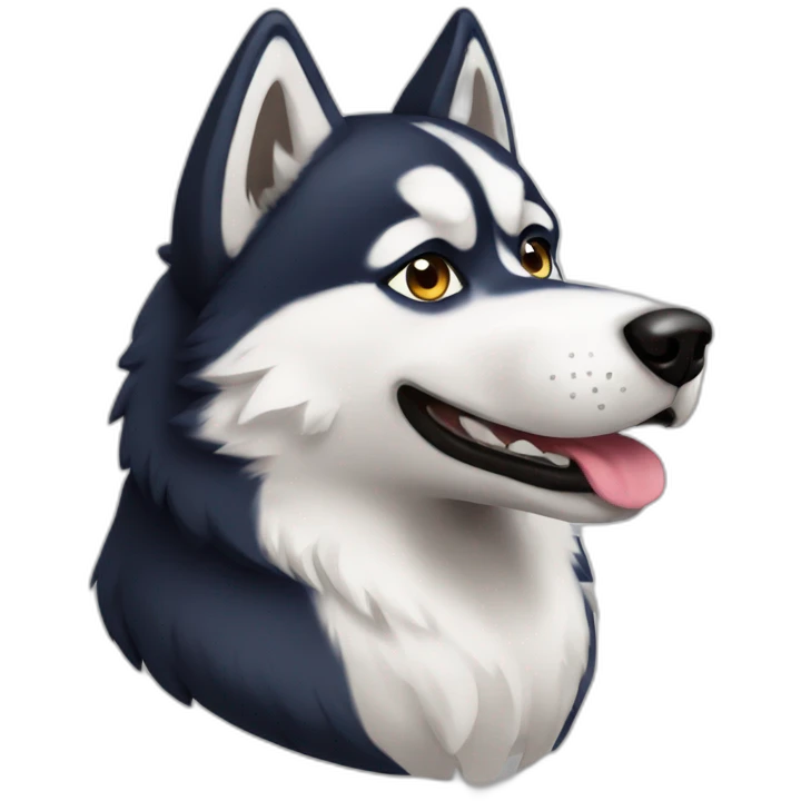 husky completamente nero emoji