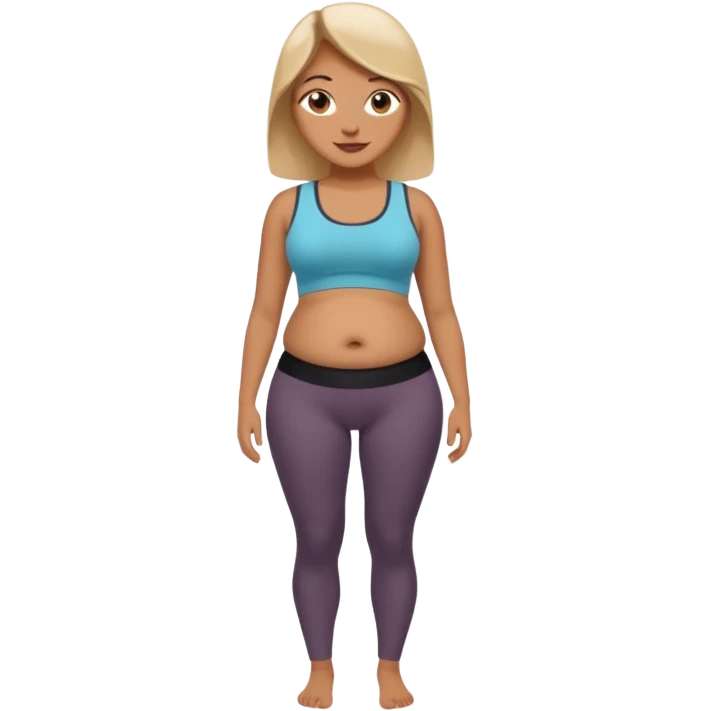 femme belly stuffing legging emoji