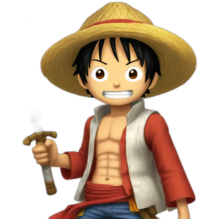 Luffy avec une arme à feu emoji
