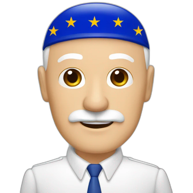 janusz korwin mikke with european union flag emoji