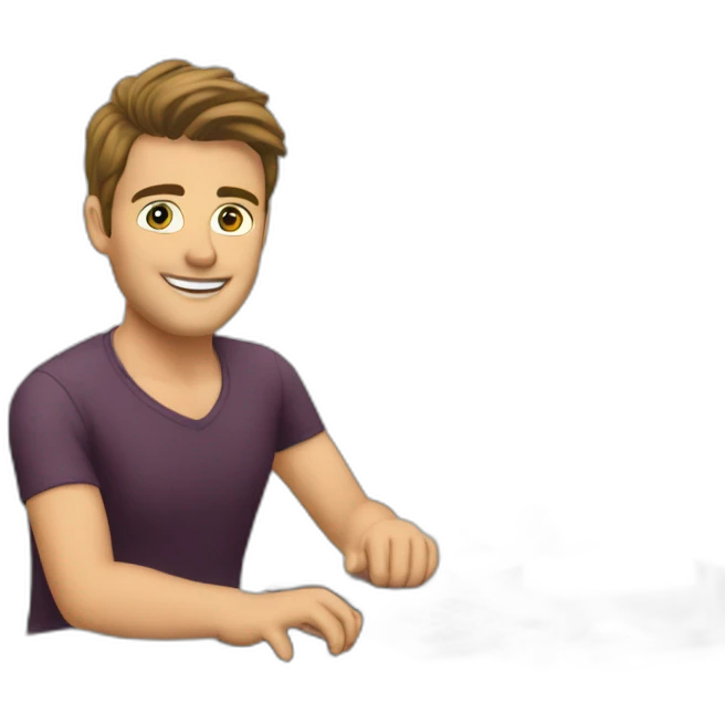 darcy glennen on the computer emoji
