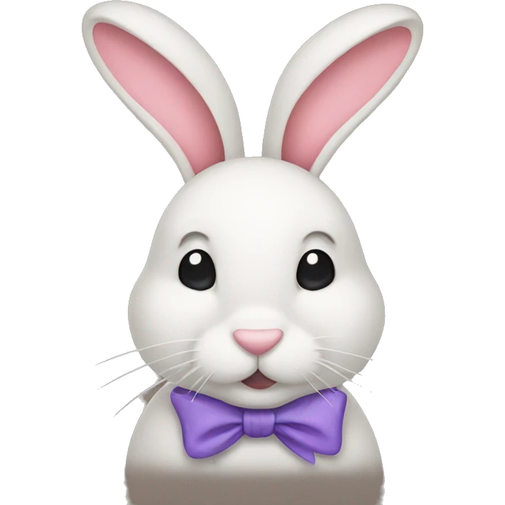Bunny with a bow emoji