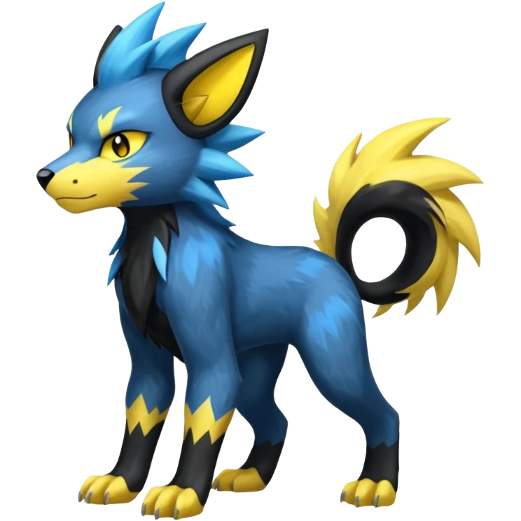 PalkiaZeraora-Manectric-Luxray-Fakémon-fusion-animal-creature, full body  emoji