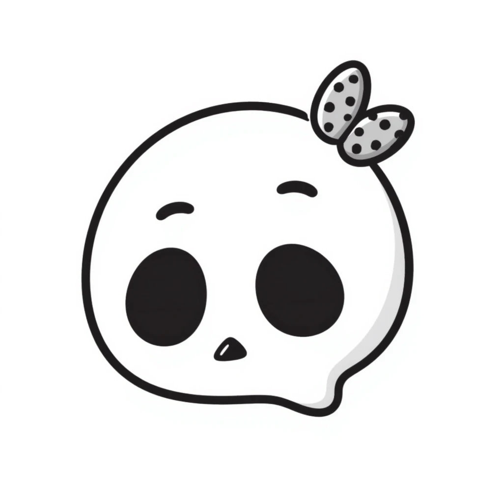 kawaii cute skull emoji