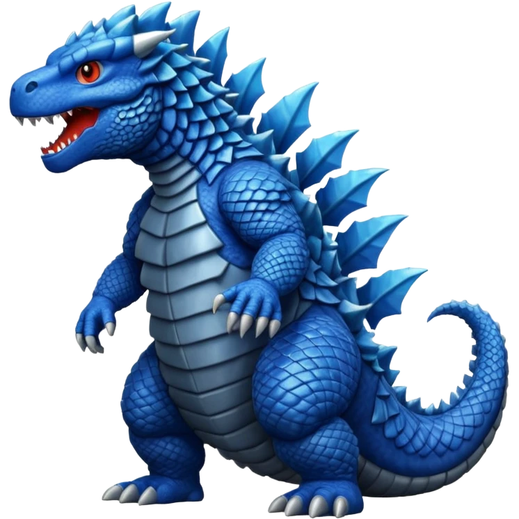 Godzilla blue emoji