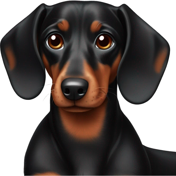 Black and red dachshund emoji