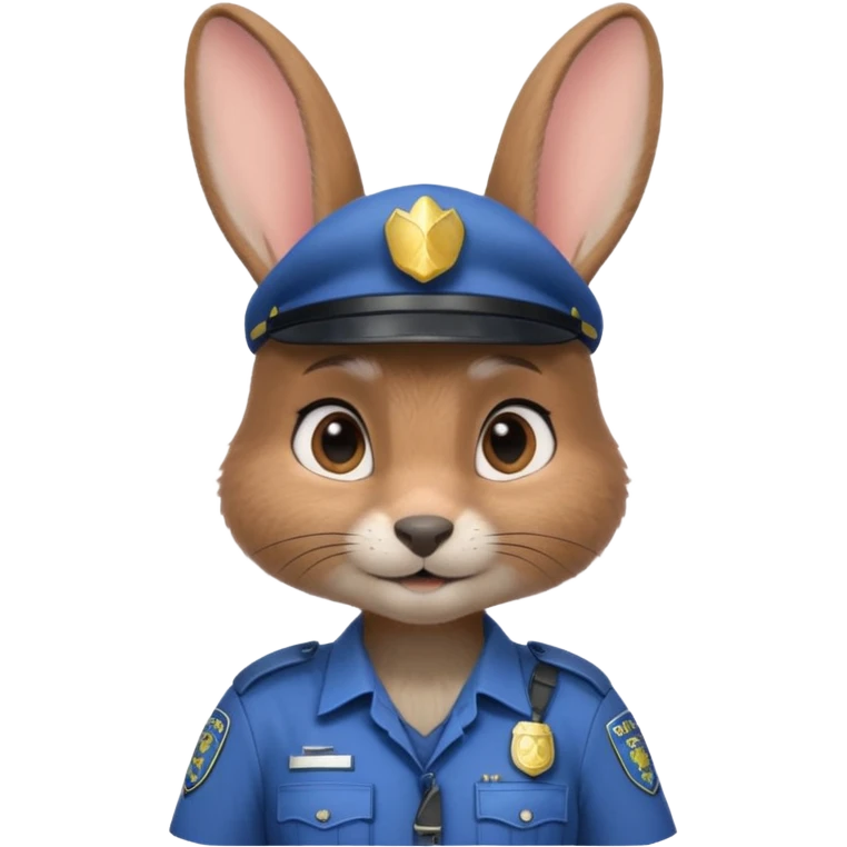 Judy Hopps (gray rabbit with a police suit, without a cap. big ears) from the Zootopia Disney movie emoji