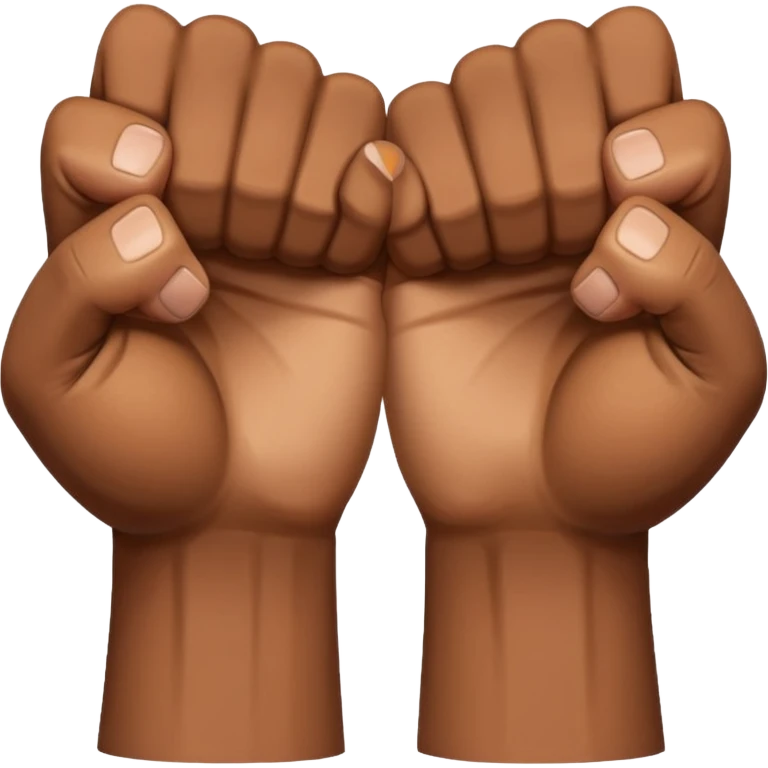 Left and Right fist from the top Perspektive with the Arms crossed over at the wrists  emoji