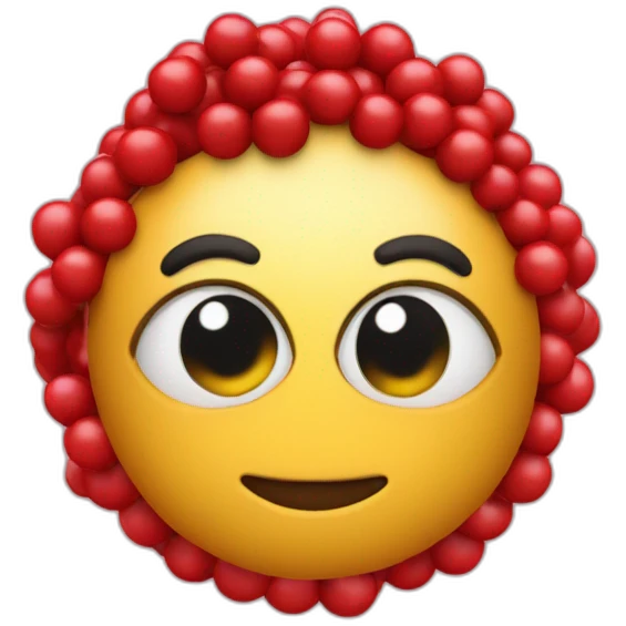 bollenhut mit roten bollen emoji