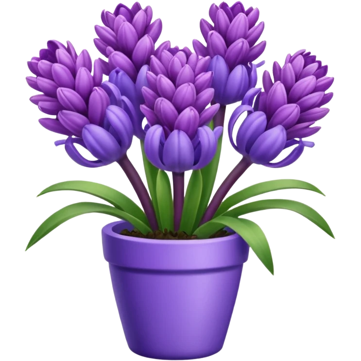 Heart Shaped hyacinth emoji