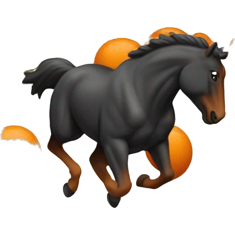 Bucking Orange bronco emoji