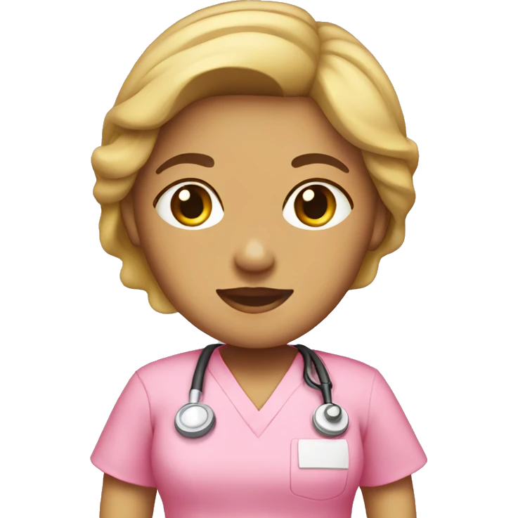 Pink nurse scrubs emoji