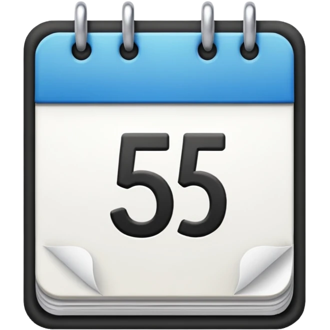 calendario de uma folha de numero 5 emoji