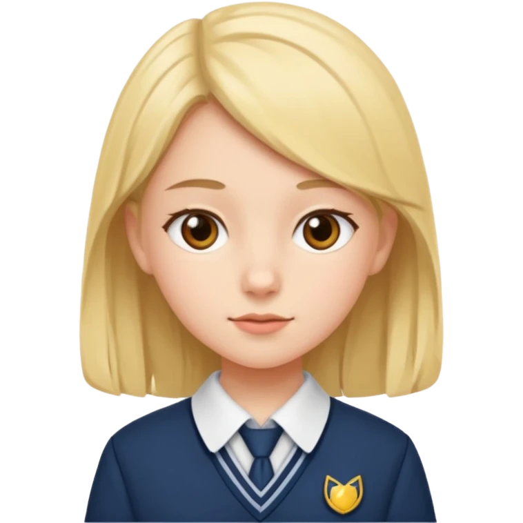 a middle school girl in a school uniform emoji