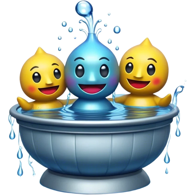 Cinematic Realistic Water Puppetry Pop Culture Emoji, depicted as a whimsical scene of traditional water puppetry rendered with dynamic textures and playful lighting. emoji