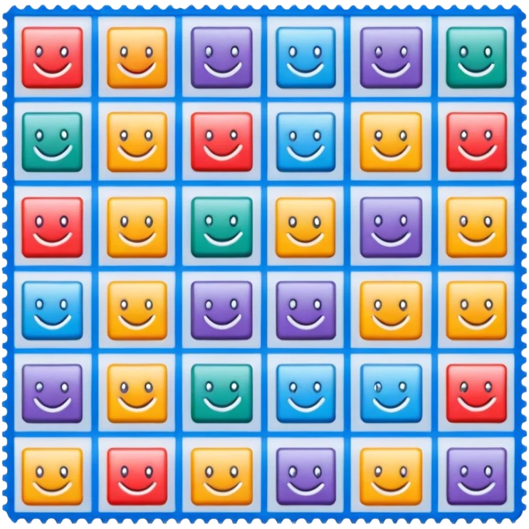 postage stamp sheet in postal service  emoji